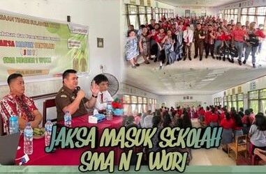 Kejaksaan Tinggi Sulawesi Utara melalui Seksi Penerangan Hukum dan Humas, melaksanakan Penyuluhan dan Penerangan Hukum Jaksa Masuk Sekolah (JMS) di SMA Negeri 1 Wori