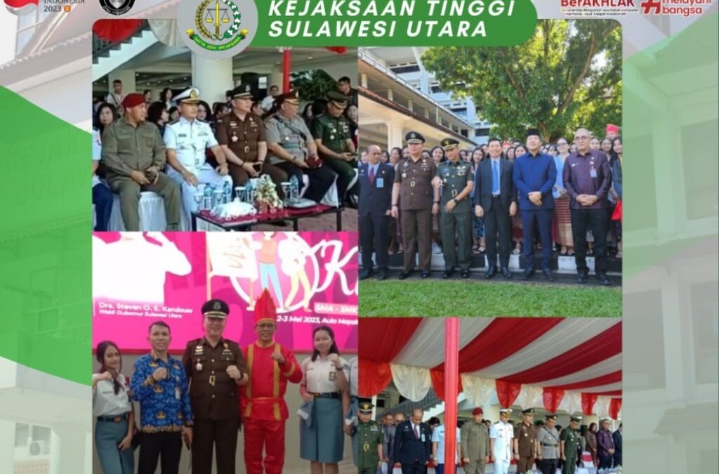 Kepala Seksi Ideologi Politik Pertahanana dan Kemananan Sterry F. Andih, SH.,MH mewakili Kepala Kejaksaan Tinggi Sulut menghadiri kegiatan Peringatan Hari Otonomi Daerah Tahun 2023 dan di rangkaikan dengan Peringatan Hari Pendididkan Nasional Tahun 2023