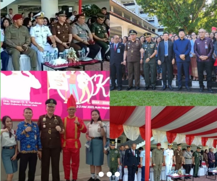 Kepala Seksi Ideologi Politik Pertahanana dan Kemananan Sterry F. Andih, SH.,MH mewakili Kepala Kejaksaan Tinggi Sulut menghadiri kegiatan Peringatan Hari Otonomi Daerah Tahun 2023 dan di rangkaikan dengan Peringatan Hari Pendididkan Nasional Tahun 2023
