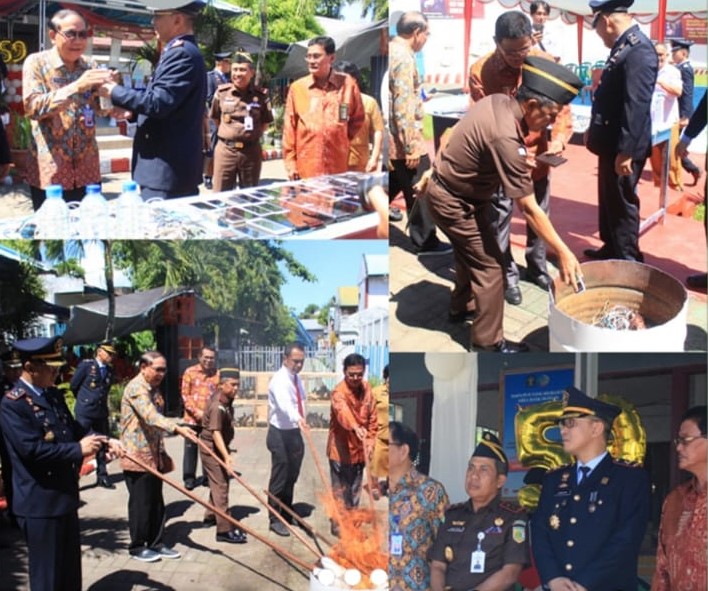 Kepala Kejaksaan Tinggi Sulawesi Utara Dr. Andi Muhammad Taufik, SH., MH., CGCAE menghadiri undangan kegiatan Upacara Hari Bakti Pemasyarakatan ke-59 secara virtual yang dipimpin langsung oleh Menteri Hukum dan Ham RI Dr. Yasona Laoly