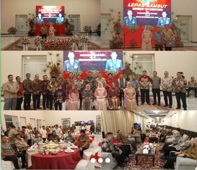 Kepala Kejaksaan Tinggi Sulut Dr. Andi Muhammad Taufik, SH.,MH.,CGCAE menghadiri Pisah Sambut Komandan Resort Militer 131/Santiago dari Brigjen TNI Mukhlis, SAP.,MM, kepada Brigjen TNI Wakhyono, S.Sos.,MIP