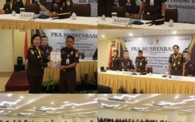 Dr. Andi Muhammad Taufik, SH.,MH.,CGCAE selaku Kepala Kejaksaan Tinggi Sulut menutup secara resmi kegiatan Pra Musrenbang Kejaksaan Tinggi Sulut Tahun 2023