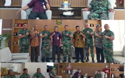 Dr. Andi Muhammad Taufik, SH.,MH.,CGCAE Kepala Kejaksaan Tinggi Sulut menerima Kunjungan Kerja dan Silaturahmi dari Komandan Resort Militer 131/Santiago Manado Brigjen TNI Wakhyono, S.Sos.,MIP bersama Rombongan