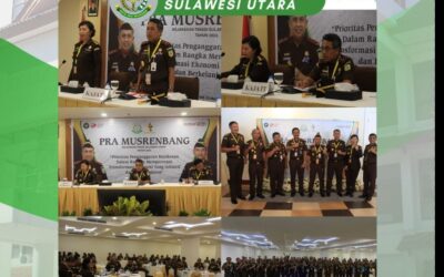 Dr. Andi Muhammad Taufik, SH.,MH.,CGCAE selaku Kepala Kejaksaan Tinggi Sulut membuka secara resmi kegiatan Pra Musrenbang Kejaksaan Tinggi Sulut Tahun 2023