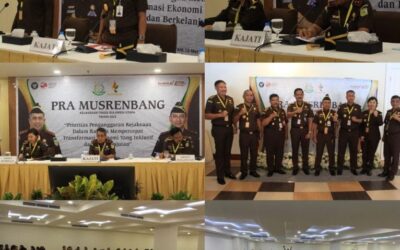 Dr. Andi Muhammad Taufik, SH.,MH.,CGCAE selaku Kepala Kejaksaan Tinggi Sulut membuka secara resmi kegiatan Pra Musrenbang Kejaksaan Tinggi Sulut Tahun 2023