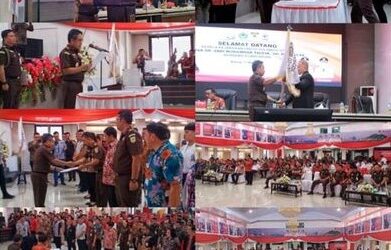 Kepala Kejaksaan Tinggi Sulut Dr. Andi Muhammad Taufik, SH.,MH.,CGCAE bersama Walikota Bitung Ir. Maurits Mantiri, MM melantik Panitia Pelaksana Karate Open Tournament Kajati Sulut Cup Ke-4 dan Piala Tetap Walikota Bitung Tahun 2023