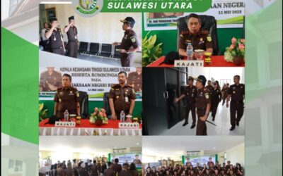 Dr. Andi Muhammad Taufik, SH.,MH.,CGCAE Kepala Kejaksaan Tinggi Sulut bersama Jajaran melaksanakan Kunjungan Kerja di Kejaksaan Negeri Bitung