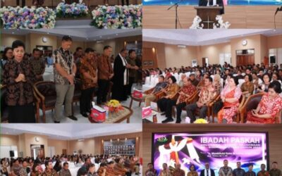 Di laksanakan Ibadah Paskah Kejaksaan Se-Sulawesi Utara Tahun 2023 dengan mengangkat Tema “Ia, Mendahului Kamu Ke Galilea, Jangan Takut (Matius 28:7,10)