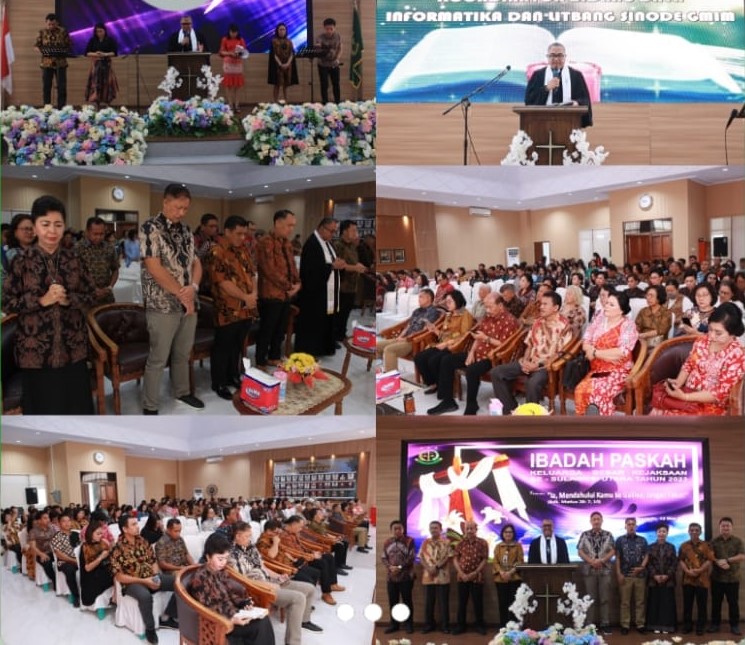 Di laksanakan Ibadah Paskah Kejaksaan Se-Sulawesi Utara Tahun 2023 dengan mengangkat Tema “Ia, Mendahului Kamu Ke Galilea, Jangan Takut (Matius 28:7,10)