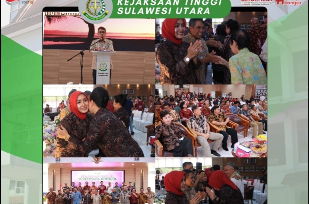 Halal Bihalal Keluarga Besar Kejaksaan Se-Sulawesi Utara yang di ikuti oleh Kepala Kejaksaan Tinggi Dr. Andi Muhammad Taufik, SH.,MH.,CGCAE, Ketua Ikatan Adhyaksa Dharmakarini Wilayah Sulut Ny. Maemunah Andi Muhammad Taufik