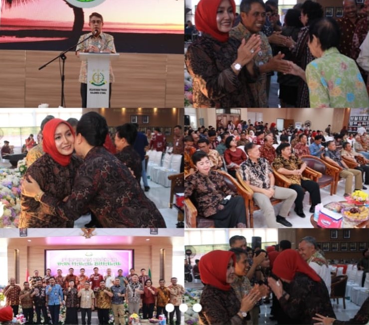 Halal Bihalal Keluarga Besar Kejaksaan Se-Sulawesi Utara yang di ikuti oleh Kepala Kejaksaan Tinggi Dr. Andi Muhammad Taufik, SH.,MH.,CGCAE, Ketua Ikatan Adhyaksa Dharmakarini Wilayah Sulut Ny. Maemunah Andi Muhammad Taufik