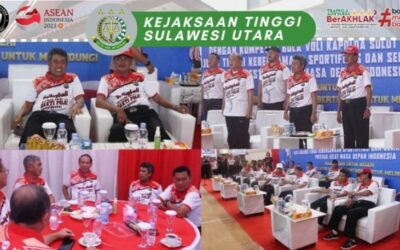Dr. Andi Muhammad Taufik, SH., MH.,CGCAE Kepala Kejaksaan Tinggi Sulawesi Utara menghadiri Kejuaraan Bola Voli Kapolda Sulut Cup Tahun 2023