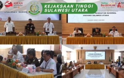 Dr. Andi Muhammad Taufik, SH., MH.,CGCAE Kepala Kejaksaan Tinggi Sulawesi Utara Memimpin rapat Forum Koordinasi Pengawasan Dan Pemeriksaan Kepatuhan Program Jaminan Kesehatan Nasional Provinsi Sulawesi Utara