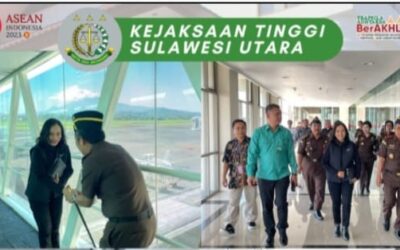 Dr. Andi Muhammad Taufik, SH.,MH.,CGCAE Kepala Kejaksaan Tinggi Sulut menjemput Direktur D pada Jaksa Agung Muda Intelijen Katarina Endang Sarwestri, SH.MH