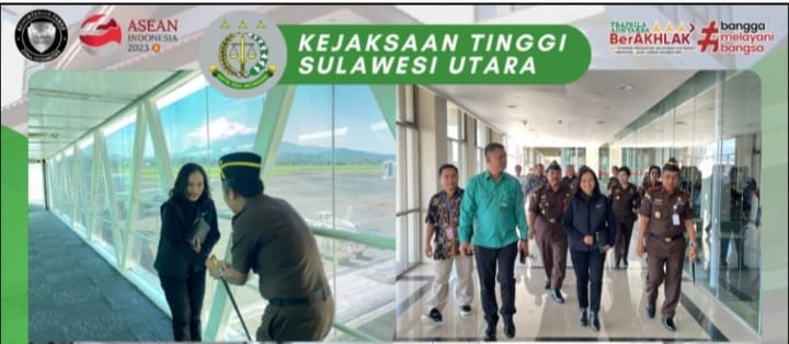 Dr. Andi Muhammad Taufik, SH.,MH.,CGCAE Kepala Kejaksaan Tinggi Sulut menjemput Direktur D pada Jaksa Agung Muda Intelijen Katarina Endang Sarwestri, SH.MH