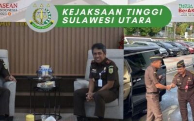 Dr. Andi Muhammad Taufik, SH.MH. CGCAE Kepala Kejaksaan Tinggi Sulut menerima Kunjungan Kerja Jaksa Agung Muda Bidang Intelijen Kejaksaan RI Dr. Amir Yanto, SH.,MH bersama Tim