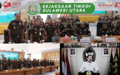 Kepala Kejaksaan Tinggi Sulut Dr. Andi Muhammad Taufik, SH.MH. CGCAE bersama Jaksa Agung Muda Bidang Intelijen Kejaksaan RI Dr. Amir Yanto, SH.,MH mengikuti Kunjungan Kerja Jaksa Agung RI Prof.Dr. ST. Burhanuddin, SH.,MH