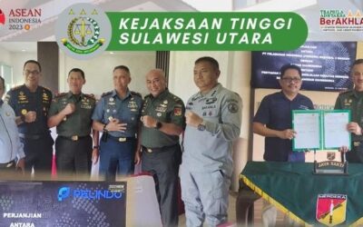 Dr. Andi Muhammad Taufik, SH.,MH.,CGCAE. diwakili Koordinator Bagian Perdata dan TUN Padeli, SH., M.Hum, menghadiri Penandatanganan Perjanjian Kerja Sama antara Kodam XIII/Merdeka dengan PT. Pelindo (Persero)