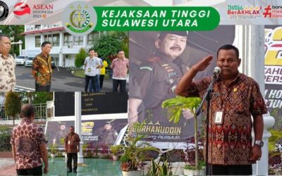 Apel Kerja Sore yang diikuti oleh pegawai Kejaksaan Tinggi Sulawesi Utara. Bertindak sebagai Penerima Apel Padeli. SH., MH.
