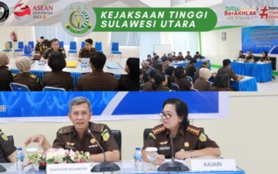 Inspektur Keuangan pada Jaksa Agung Muda Pengawasan Tedjolekmono, SH.,MH di dampingi Asisten Pengawasan Kejaksaan Tinggi Sulut Fatkhuri, SH dan Tim Inspeksi melaksanakan Inspeksi Khusus Keuangan pada Kejaksaan Negeri Manado