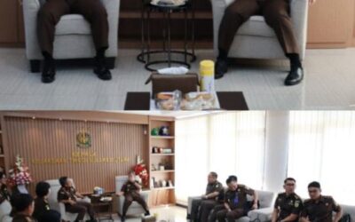  Dr. Andi Muhammad Taufik, SH.,MH.,CGCAE selaku Kepala Kejaksaan Tinggi Sulut menerima Kunjungan Kerja dari Inpsektur Keuangan pada Jaksa Agung Muda Bidang Pengawasan Tedjolekmono, SH.,MH bersama Tim