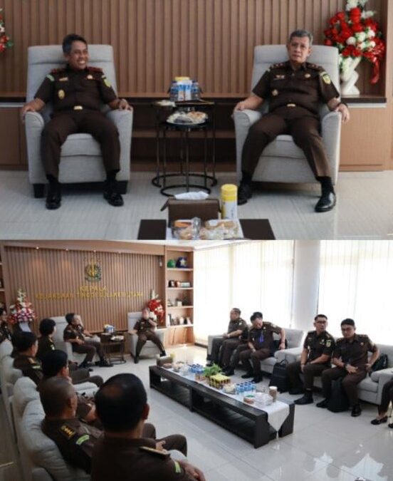  Dr. Andi Muhammad Taufik, SH.,MH.,CGCAE selaku Kepala Kejaksaan Tinggi Sulut menerima Kunjungan Kerja dari Inpsektur Keuangan pada Jaksa Agung Muda Bidang Pengawasan Tedjolekmono, SH.,MH bersama Tim