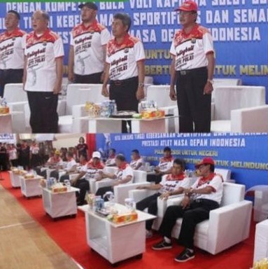 Dr. Andi Muhammad Taufik, SH., MH.,CGCAE Kepala Kejaksaan Tinggi Sulawesi Utara menghadiri Kejuaraan Bola Voli Kapolda Sulut Cup Tahun 2023