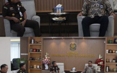 Dr. Andi Muhammad Taufik, SH.,MH.,CGCAE Kepala Kejaksaan Tinggi Sulut menerima Kunjungan Kerja dan Silaturahmi dari Kepala Badan Pemeriksa Keuangan (BPK) Provinsi Sulut Arief Fadillah SE.,MM.,CSFA