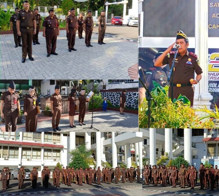 Dr. Andi Muhammad Taufik, SH.,MH.,CGCAE Kepala Kejaksaan Tinggi Sulut memimpin Upacara dalam rangka peringatan Hari Kebangkitan Nasional Ke-115 Tahun 2023