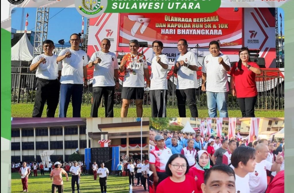 Asisten Tindak Pidana Militer Elly Sumampouw, SH mewakili Kajati Sulut Mengikuti Olahraga Bersama Dalam Rangka Memperingati Hari Bhayangkara Ke-77 Tahun 2023