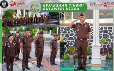 Asisten Perdata dan Tata Usaha Negara Rivo C.M. Medellu, SH., MH, memimpin apel kerja pagi