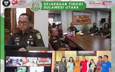 Wakil Kepala Kejaksaan Tinggi Sulut, Sila Pulungan Wakil Kepala Kejaksaan Tinggi Sulut di dampingi Asisten Tindak Pidana Umum Jeffry Paultje Maukar, SH.,MH, beserta Para Kasi Bidang Tindak Pidana Umum melaksanakan ekspose perkara Restorative Justice (RJ)