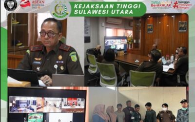 Wakil Kepala Kejaksaan Tinggi Sulut, Sila Pulungan Wakil Kepala Kejaksaan Tinggi Sulut di dampingi Asisten Tindak Pidana Umum Jeffry Paultje Maukar, SH.,MH, beserta Para Kasi Bidang Tindak Pidana Umum melaksanakan ekspose perkara Restorative Justice (RJ)