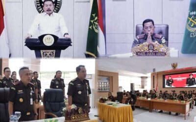 Dr. Andi Muhammad Taufik, SH.,MH.,CGCAE Kepala Kejaksaan Tinggi Sulut mengikuti Pembukaan Rapat Kerja Teknis Bidang/Badan Diklat Kejaksaan Agung RI Tahun 2023