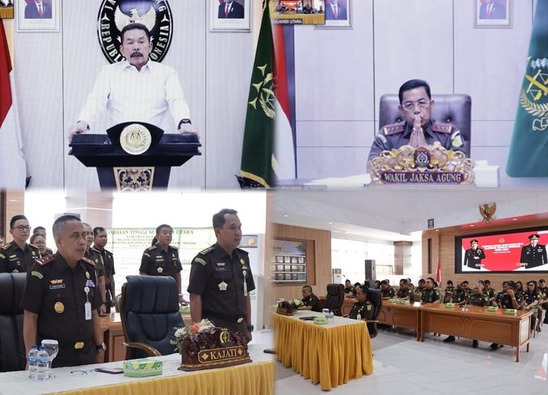 Dr. Andi Muhammad Taufik, SH.,MH.,CGCAE Kepala Kejaksaan Tinggi Sulut mengikuti Pembukaan Rapat Kerja Teknis Bidang/Badan Diklat Kejaksaan Agung RI Tahun 2023