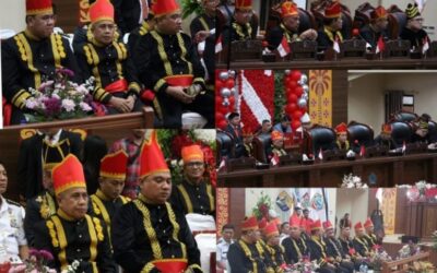 Dr. Andi Muhammad Taufik, SH.,MH.,CGCAE Kepala Kejaksaan Tinggi Sulut menghadiri Rapat Paripurna HUT Ke-59 Provinsi Sulawesi Utara Tahun 2023 yang di Pimpin oleh Ketua DPRD Sulut dr. Fransiscus Andi Silangen, Sp.B, KBD