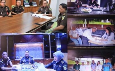 Sila Pulungan selaku Wakil Kepala Kejaksaan Tinggi Sulut di dampingi Asisten Tindak Pidana Umum Jeffry Paultje Maukar, SH.,MH beserta Para Kasi Bidang Tindak Pidana Umum melaksanakan ekspose perkara Restorative Justice