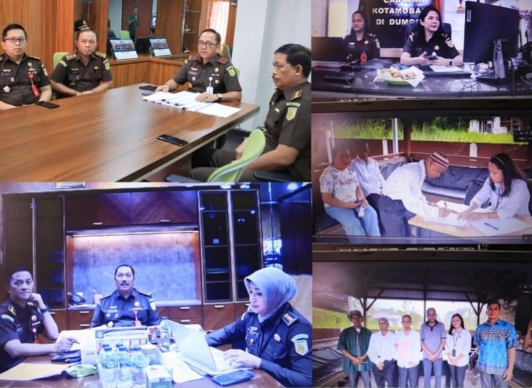 Sila Pulungan selaku Wakil Kepala Kejaksaan Tinggi Sulut di dampingi Asisten Tindak Pidana Umum Jeffry Paultje Maukar, SH.,MH beserta Para Kasi Bidang Tindak Pidana Umum melaksanakan ekspose perkara Restorative Justice