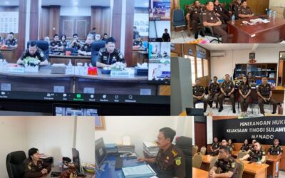 Para pejabat Eselon III dan Eselon IV di Kejaksaan Tinggi Sulut mengikuti Sosialisasi e-SPI Tahun 2023 di Lingkungan Kejaksaan RI