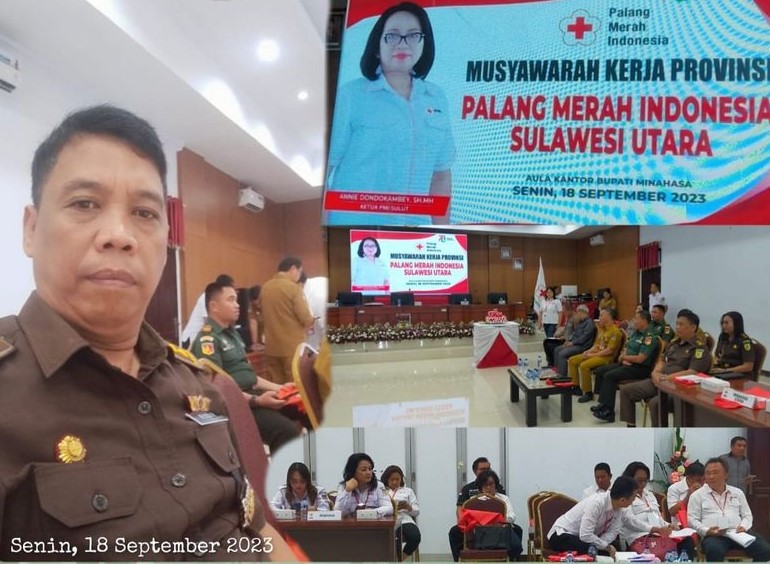 Dr. Andi Muhammad Taufik, SH.MH. CGCAE yang diwakili oleh koordinator M. Harun Sunadi, SH, SE, MH menghadiri Pembukaan Kegiatan Musyawarah Kerja Provinsi (MUKERPROV) Palang Merah Indonesia Sulawesi Utara Tahun 2023