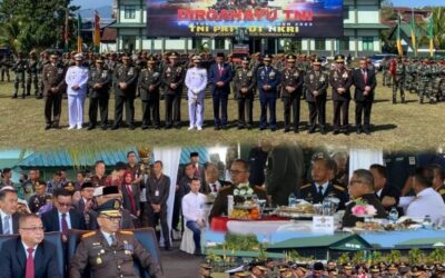 Wakil Kepala Kejaksaan Tinggi Sulawesi Utara Sila Pulungan Menghadiri Upacara Peringatan dan Syukuran dalam rangka memperingati HUT Ke – 78 TNI