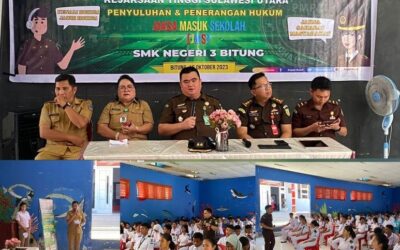 Kejaksaan Tinggi Sulawesi Utara melalui Seksi Penerangan Hukum dan Humas, melaksanakan Penyuluhan dan Penerangan Hukum Jaksa Masuk Sekolah (JMS) di SMK Negeri 3 Bitung