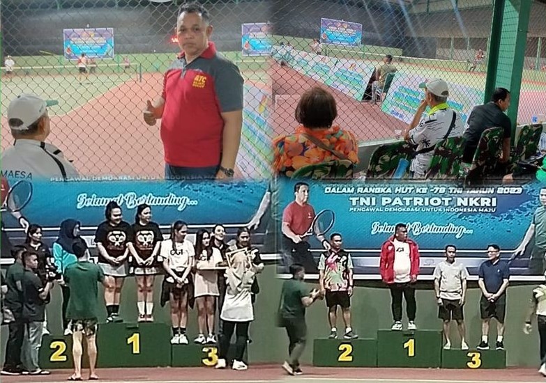 La Haja, SH.,MH Kasi Penindakan pada Bidang Tindak Pidana Militer menjadi Peserta perwakilan Kejati Sulut dalam Kejuaraan Tenis Lapangan Piala Pangdam XIII/Merdeka