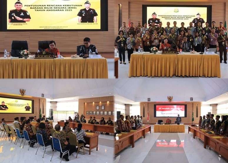 Asisten Pembinaan Dasplin,SH.,MM membuka secara resmi kegiatan Penyusunan Rencanan Kebutuhan Barang Milik Negara (BMN) Tahun Anggaran 2025 Kejaksaan Tinggi Sulawesi Utara