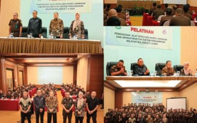 Kepala Biro Perlengkapan Kejaksaan Agung RI Bambang Hariyanto, SH.,M.Hum didampingi Wakil Kepala Kejaksaan Tinggi Sulut Sila Pulungan membuka secara resmi kegiatan Pelatihan Pengadaan Alat Intelijen Akses Jaringan dan Infrastruktur Sistem Pengawasan Wilayah Sulawesi T.A 2023