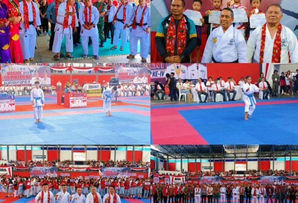 Dr. Andi Muhammad Taufik, SH.,MH.,CGCAE Kepala Kejaksaan Tinggi Sulut selaku Ketua Gojukai Komda Sulut membuka secara resmi kegiatan Karate Open Tournament Kajati Sulut Cup Ke-IV Tahun 2023