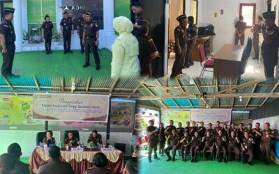 Dr. Andi Muhammad Taufik, SH., MH., CGCAE di dampingi Ketua IAD Wilayah Sulut Ny. Maemunah Andi Muhammad Taufik, SE., melaksanakan Kunjungan Kerja di Kejaksaan Negeri Kepulauan Sitaro (Siau Tagulandang Biaro)