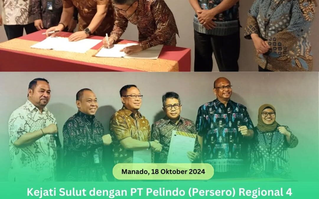 Kejati Sulut dengan PT Pelindo (Persero) Regional 4 Tandatangani MoU tentang Penanganan Masalah Hukum Bidang Perdata dan Tata Usaha Negara