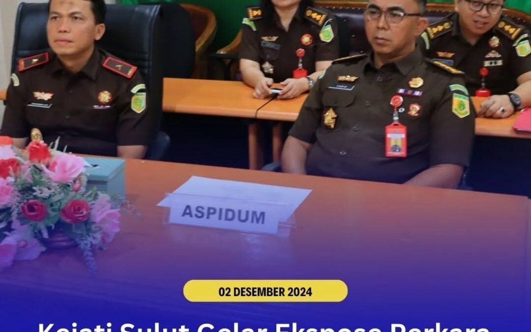 Kejati Sulut Gelar Ekspose Perkara Restorative Justice (RJ)