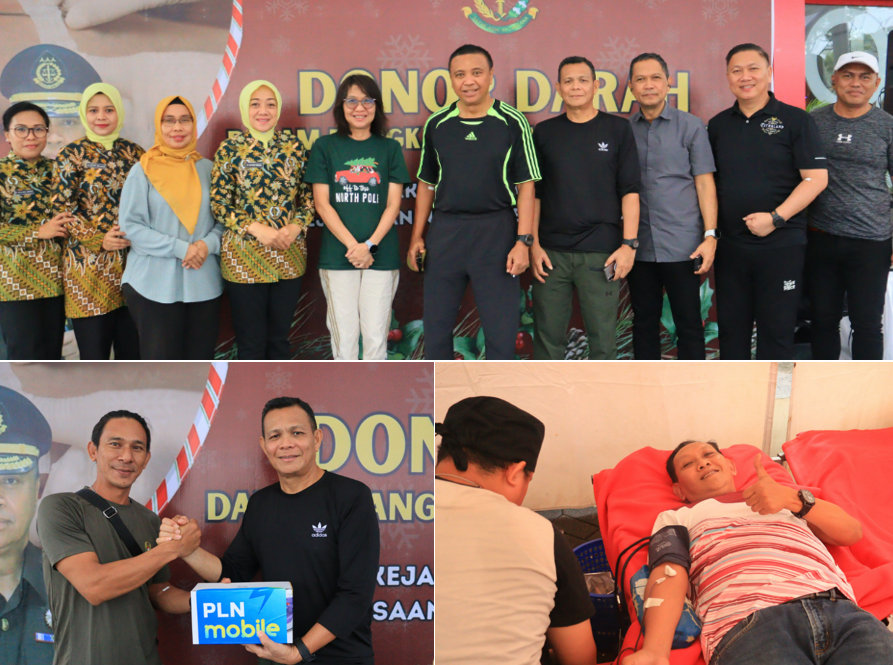 RAYAKAN SUKACITA NATAL, KEJAKSAAN SE-SULAWESI UTARA GELAR DONOR DARAH SEBAGAI WUJUD KEPEDULIAN KEPADA SESAMA